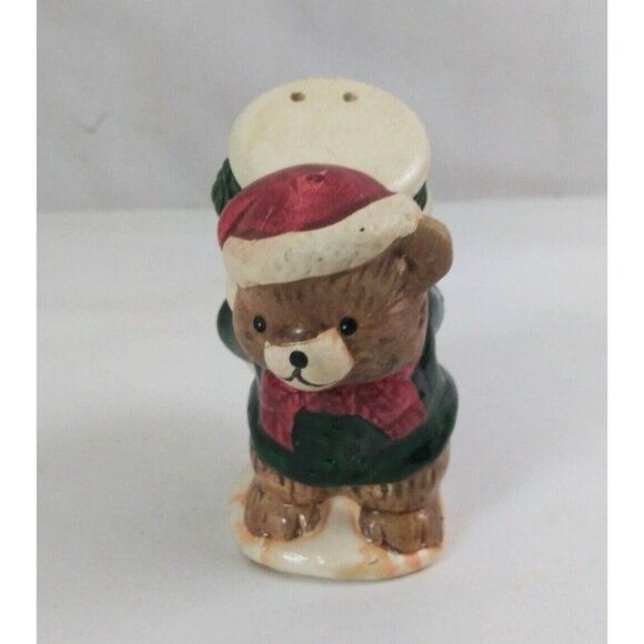 Vintage Seasons Collection Teddy Bears Christmas 3.5" Salt & Pepper Shakers - Picture 8 of 13